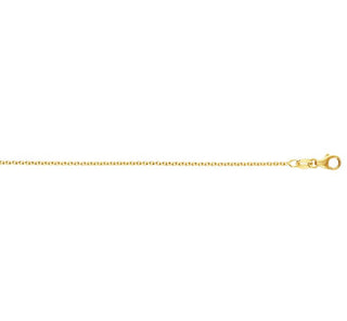 14K Gold 1.5mm Round Cable Chain