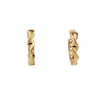 14KY Twist Huggie Earring with Snap Clasp