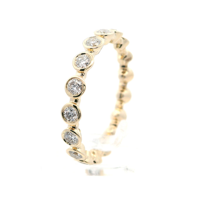 14K Yellow Gold Diamond Eternity Band (Size 6.5)