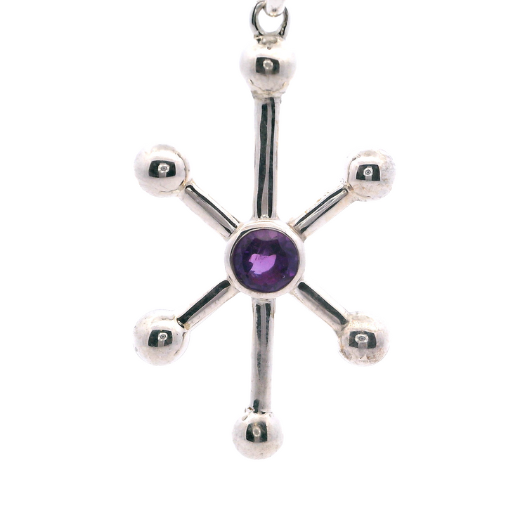 Pendants (Satellite With Amethyst) .925 Sterling Silver
