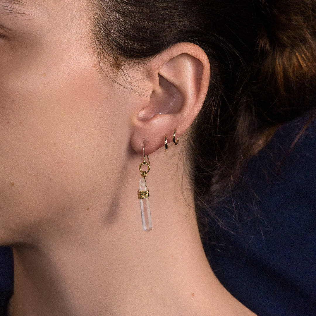 Clear Quartz Drop Earrings