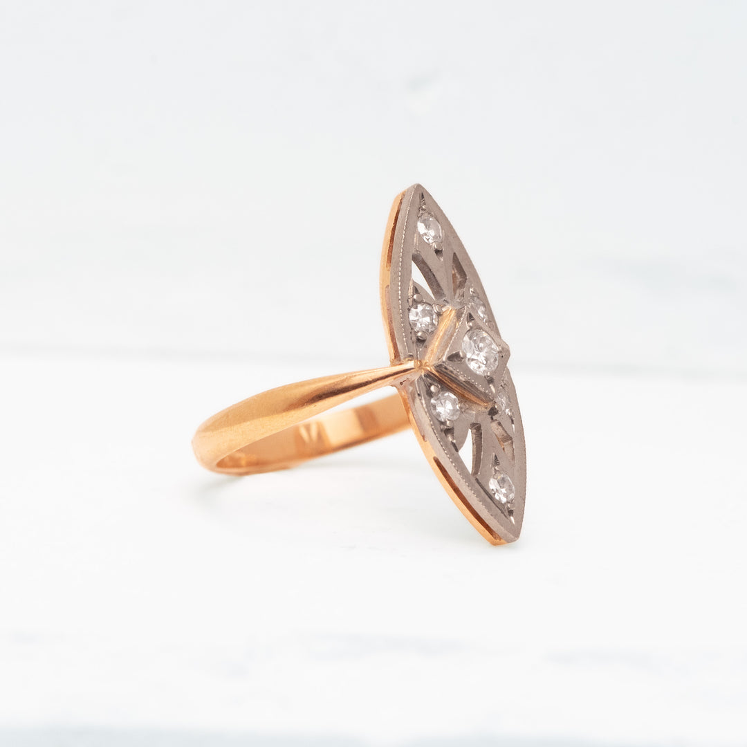 14KR .25ctw Dia Russian Navett