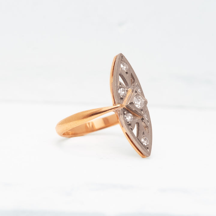 14KR .25ctw Dia Russian Navett