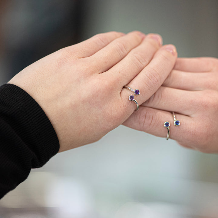 14KW .35ctw Purple RBC Sapp Sz