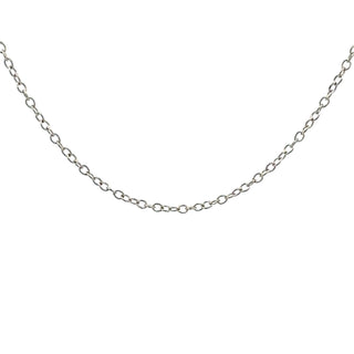 Rhodium-Plated Sterling Silver 1.4 mm Diamond-Cut Cable 16" Chain