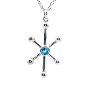 Pendants (Galaxy With Blue Topaz) .925 Sterling Silver