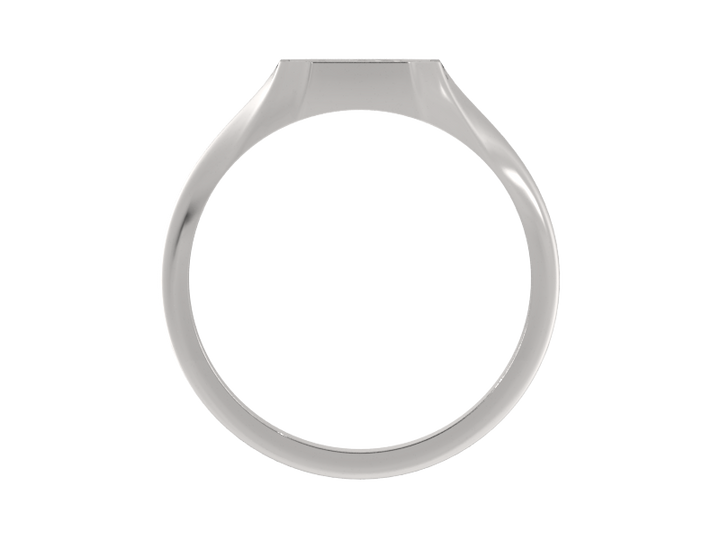 Classic men's signet ring, traditional octagonal face, custom initial in solid 14k gold or sterling silver. Heavyweight, heirloom quality personalized gift for men.