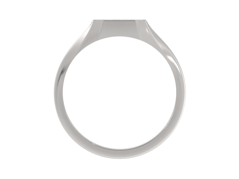 Classic men's signet ring, traditional octagonal face, custom initial in solid 14k gold or sterling silver. Heavyweight, heirloom quality personalized gift for men.