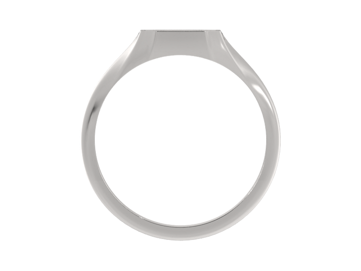 Classic men's signet ring, traditional octagonal face, custom initial in solid 14k gold or sterling silver. Heavyweight, heirloom quality personalized gift for men.