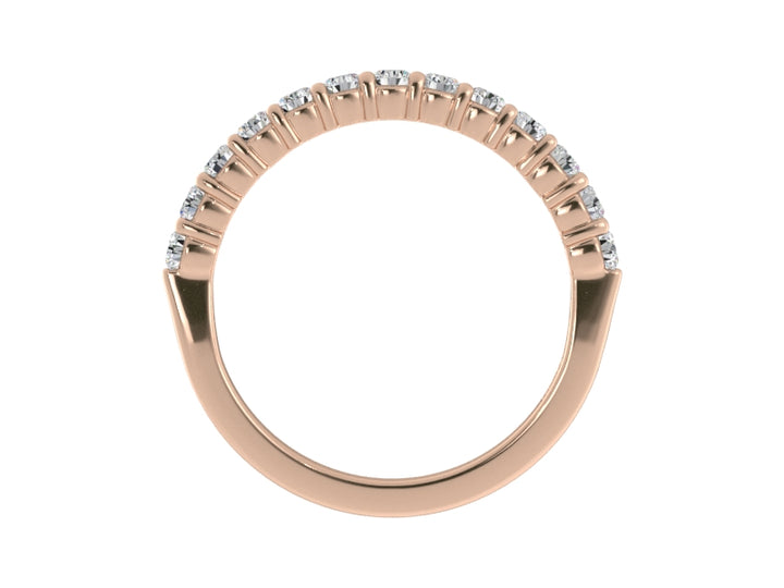 14K Rose Gold Shared Prong Diamond Band