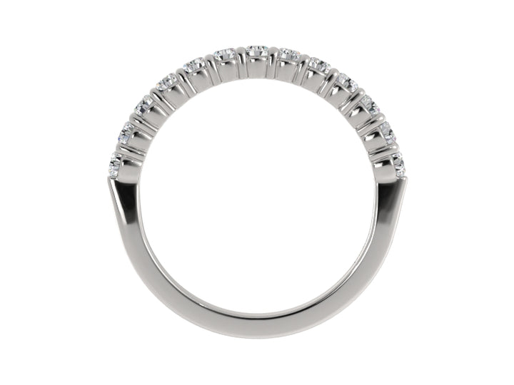 14K White Gold Shared Prong Diamond Band