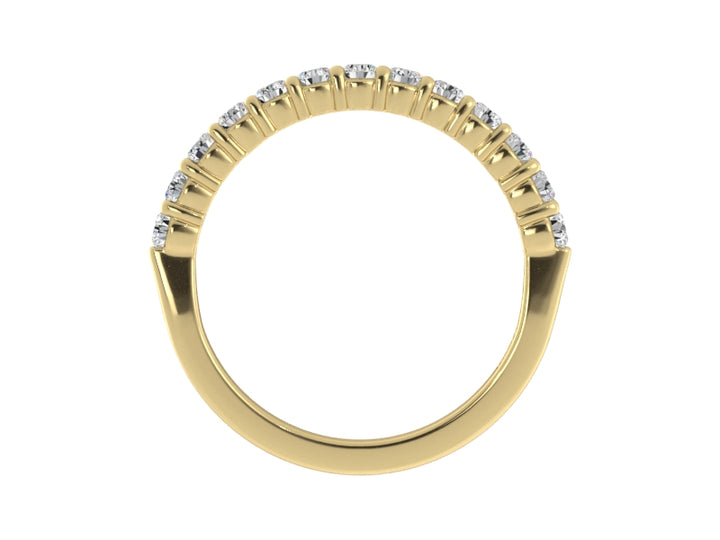 14K Yellow Gold Shared Prong Diamond Band