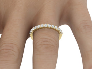 14K Yellow Gold Shared Prong Diamond Band