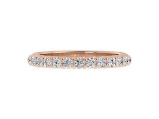 14K Rose Gold Shared Prong Diamond Band