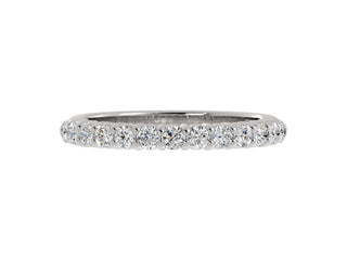 14K White Gold Shared Prong Diamond Band