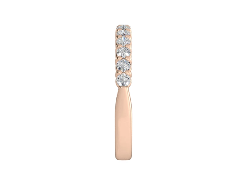 14K Rose Gold Shared Prong Diamond Band