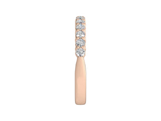 14K Rose Gold Shared Prong Diamond Band