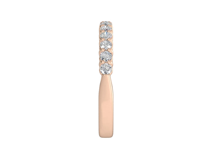 14K Rose Gold Shared Prong Diamond Band