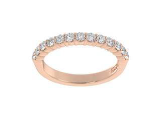 14K Rose Gold Shared Prong Diamond Band