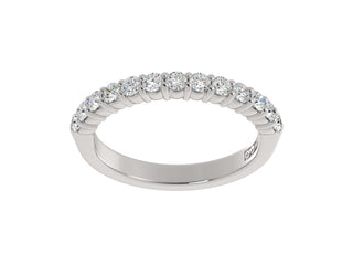 14K White Gold Shared Prong Diamond Band