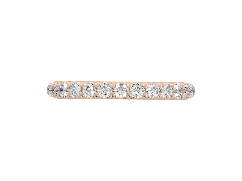 14K Rose Gold Shared Prong Diamond Band