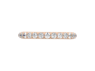 14K Rose Gold Shared Prong Diamond Band