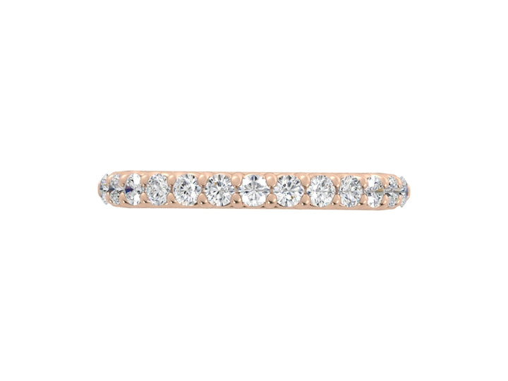 14K Rose Gold Shared Prong Diamond Band