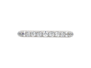 14K White Gold Shared Prong Diamond Band