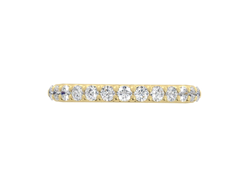 14K Yellow Gold Shared Prong Diamond Band
