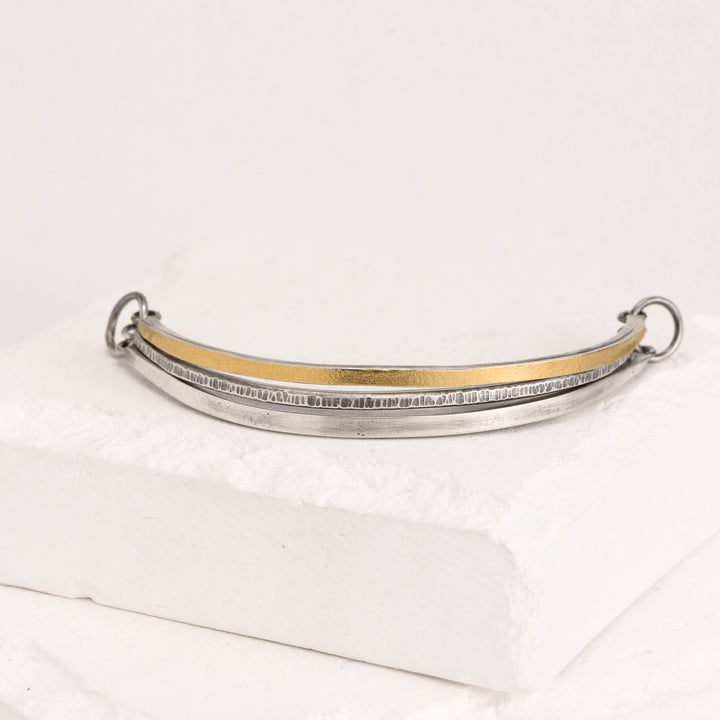 22K Bimetal 3 Band Bangle