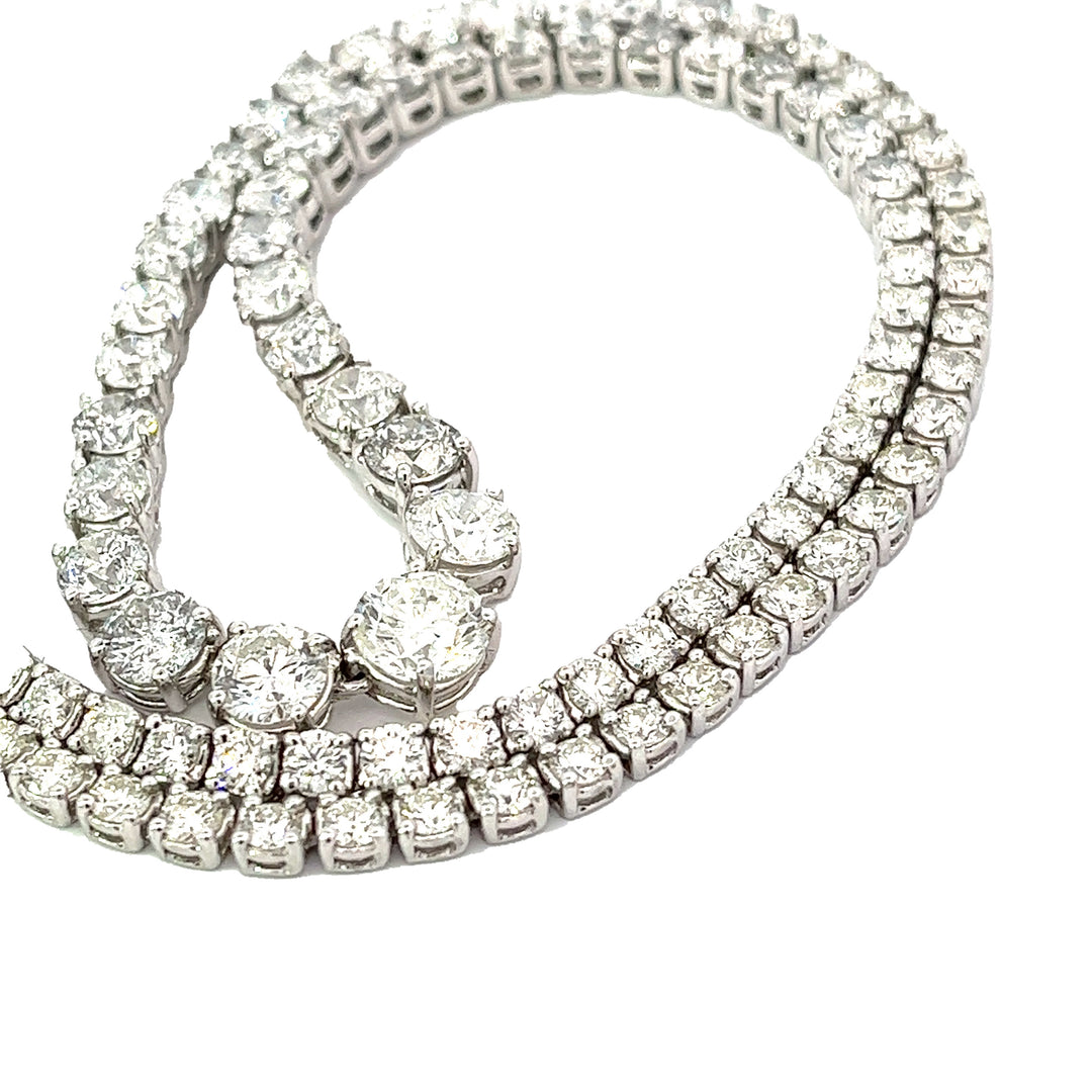 18KW Riviera Necklace 16" Leng