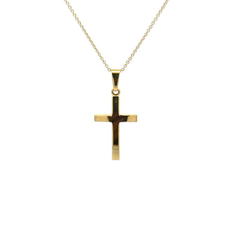 14KY Cross Necklace 16-18" Adj