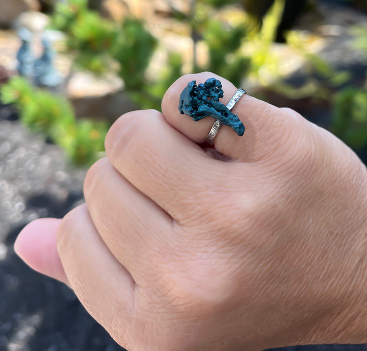 Sterling Silver & Powder Coated Bronze Tree Ring