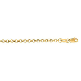 14K Gold 2.5mm Lite Rolo Chain 16"