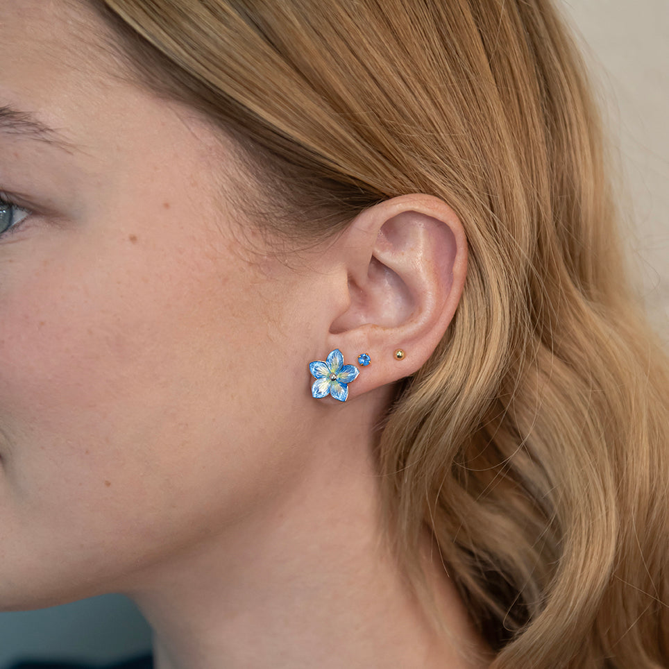 SS Blue Forget Me Not Post Ear