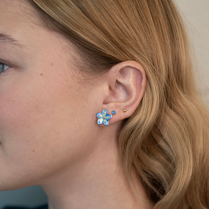 SS Blue Forget Me Not Post Ear