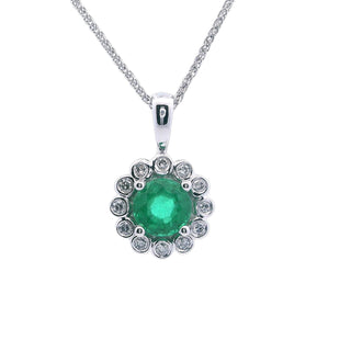 14KW Emerald and Diamond Penda