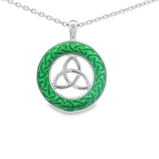 Sterling Silver Green Circle C