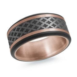 14K Pink Gold & Tantalum 10MM