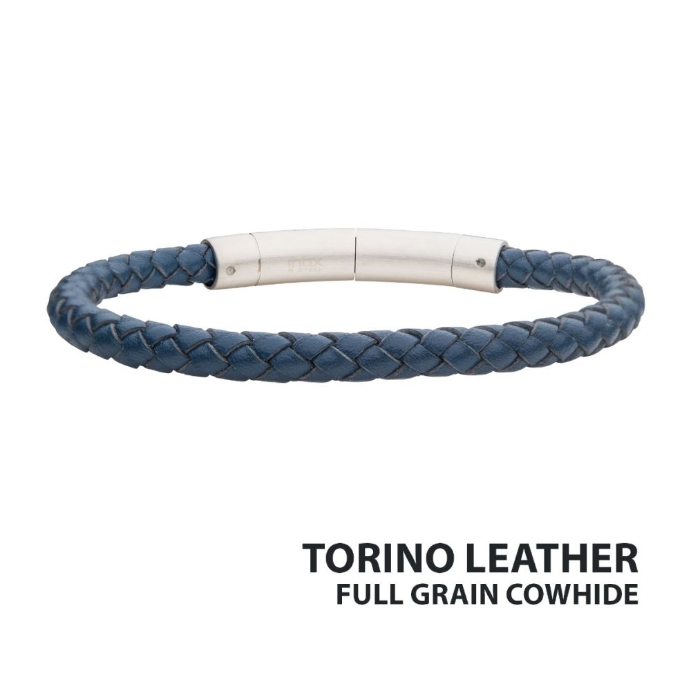 8-8.5" Blue Full Grain Cowhide