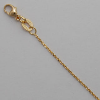 14K Yellow Gold Diamond Cut Cable 1.0mm