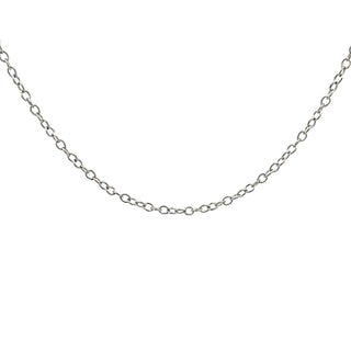 Rhodium-Plated Sterling Silver 1.4 mm Diamond-Cut Cable 16" Chain