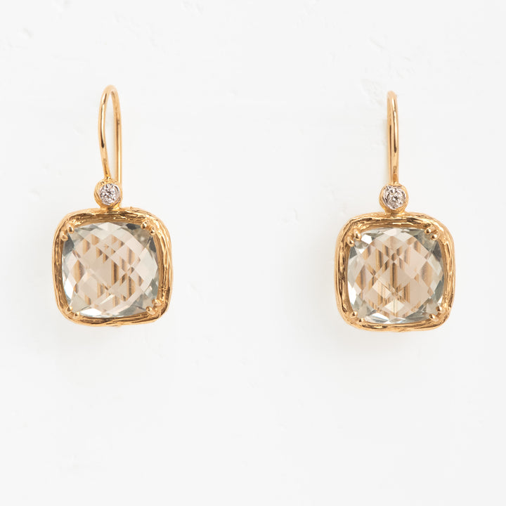 14KY Prassiolite & Dia Fishhoo