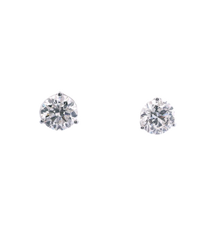 2.0 cttw Diamond Stud Earrings In White Gold