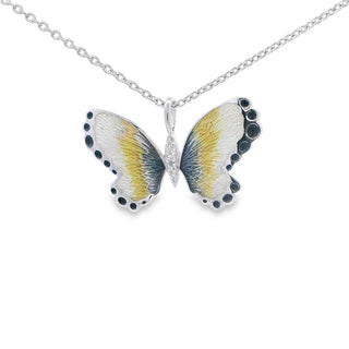 SS 20" Yellow Butterfly Neckla