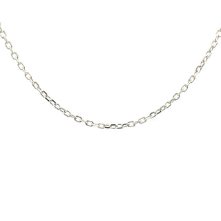 Sterling Silver 1.2mm Diamond Cut Cable Chain 18"