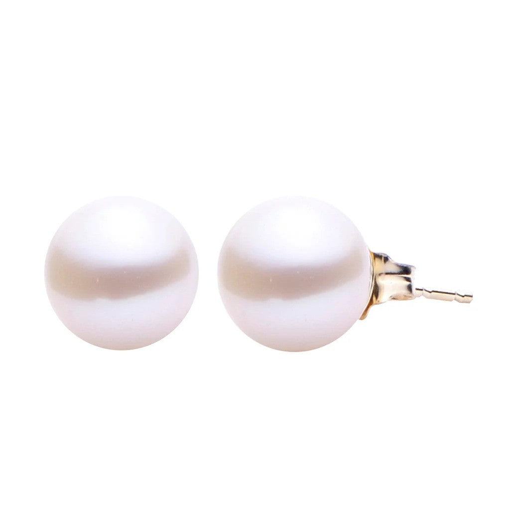 14K 8-8.5MM FWP STUD EARRINGS