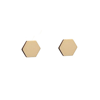 14KY Hexagon Stud Earring