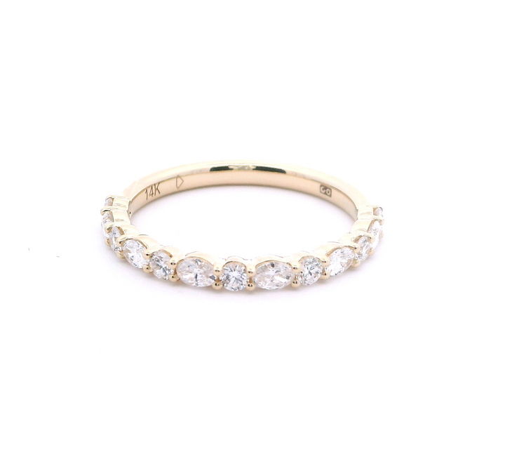 14KY  OV & RD Dia (.57cttw) Wedding Band