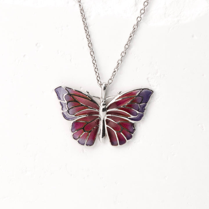 Purple Plique-a-Jour Butterfly